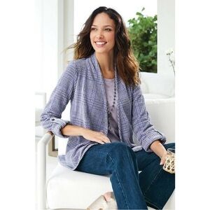 Soft Surroundings Warwick Topper Open Sweater Blazer